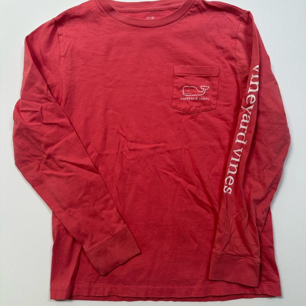 Vineyard Vines Men's Coral Long Sleeve Tee